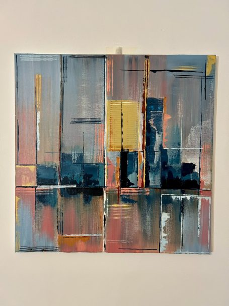 Urban Fragment – Original Abstract Painting on Canvas (50×50 cm)