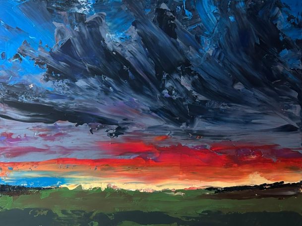 Stormlight | Original Abstract Acrylic Painting | 60 x 80 cm Canvas | Contemporary Landscape Art