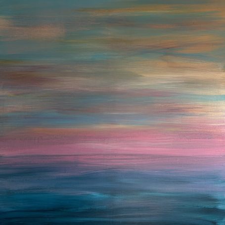 Before the Light | Original Abstract Coastal Painting | 61 x 61cm Acrylic on Canvas