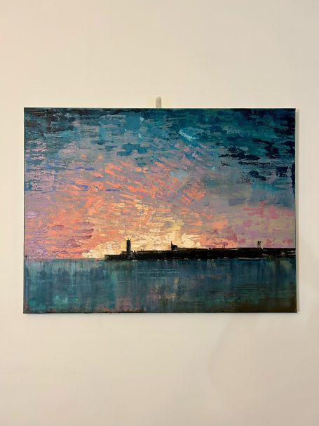 Margate, Between Tides – Original Abstract Seascape Painting – 60 x 80 cm